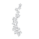 Diamond Cluster Crawler Earring for Helix Piercing Lab - ( EF-VS ) - Rosec Jewels