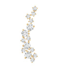 Diamond Cluster Crawler Earring for Helix Piercing Lab - ( EF-VS ) - Rosec Jewels