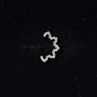 Certified Diamond Curved Floral Earring for Cartilage Piercing Lab - ( EF-VS ) - Rosec Jewels