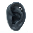 Elegant Diamond Ear Crawler Earring for Helix Piercing Lab - ( EF-VS ) - Rosec Jewels