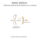 Rosec Jewels-Bezel Set Diamond Crawler Earring for Cartilage Piercing