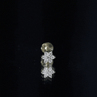 Simple Diamond Flower Cartilage Earring Lab - ( EF-VS ) - Rosec Jewels