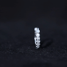 Certified Diamond Helix Huggie Hoop Earring Lab - ( EF-VS ) - Rosec Jewels