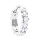 Certified Diamond Helix Huggie Hoop Earring Lab - ( EF-VS ) - Rosec Jewels