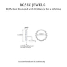 Certified Diamond Helix Huggie Hoop Earring Lab - ( EF-VS ) - Rosec Jewels