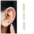 Certified Diamond Helix Huggie Hoop Earring Lab - ( EF-VS ) - Rosec Jewels