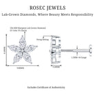 Marquise Diamond Floral Upper Lobe Earring Lab - ( EF-VS ) - Rosec Jewels
