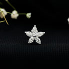Marquise Diamond Floral Upper Lobe Earring Lab - ( EF-VS ) - Rosec Jewels