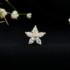 Marquise Diamond Floral Upper Lobe Earring Lab - ( EF-VS ) - Rosec Jewels