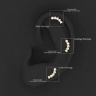 Rosec Jewels-Diamond Heart Crawler Earring for Helix Piercing