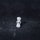 Diamonds Bow Cartilage Piercing Earring Lab - ( EF-VS ) - Rosec Jewels