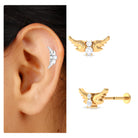 Animal Inspired Diamond Bird Earring for Helix Piercing Lab - ( EF-VS ) - Rosec Jewels
