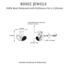 Rosec Jewels-Pear Shape Diamond Leaf Earring for Helix Piercing