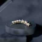 Certified Diamond Star Ear Cuff Earring for Helix Piercing Lab - ( EF-VS ) - Rosec Jewels