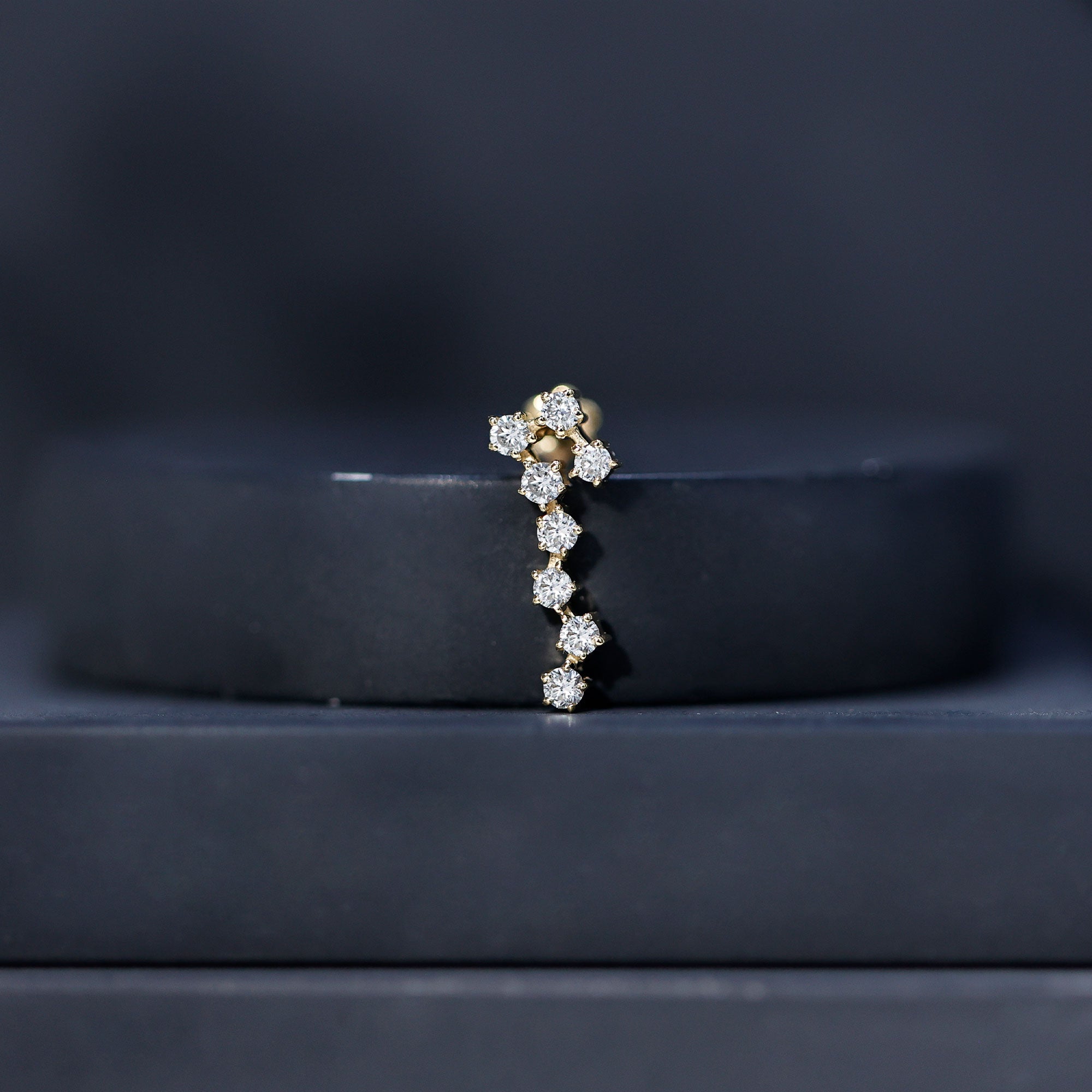 Certified Diamond Scorpio Zodiac Earring for Helix Piercing Lab - ( EF-VS ) - Rosec Jewels