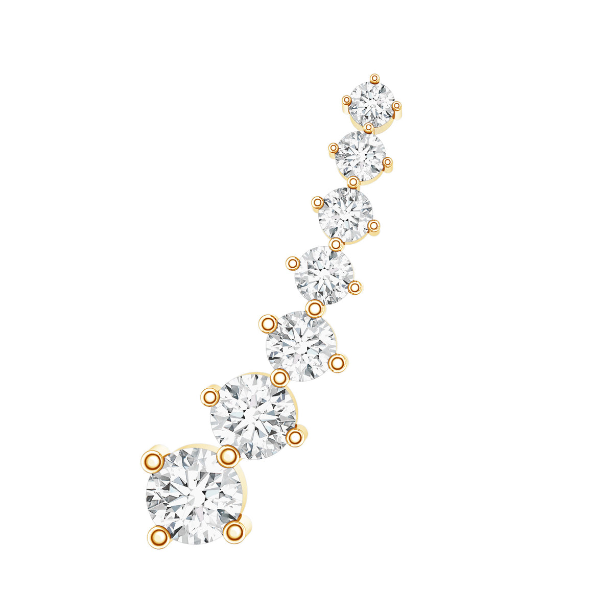 Rosec Jewels Graduated Style Diamond Ear Climber Earring