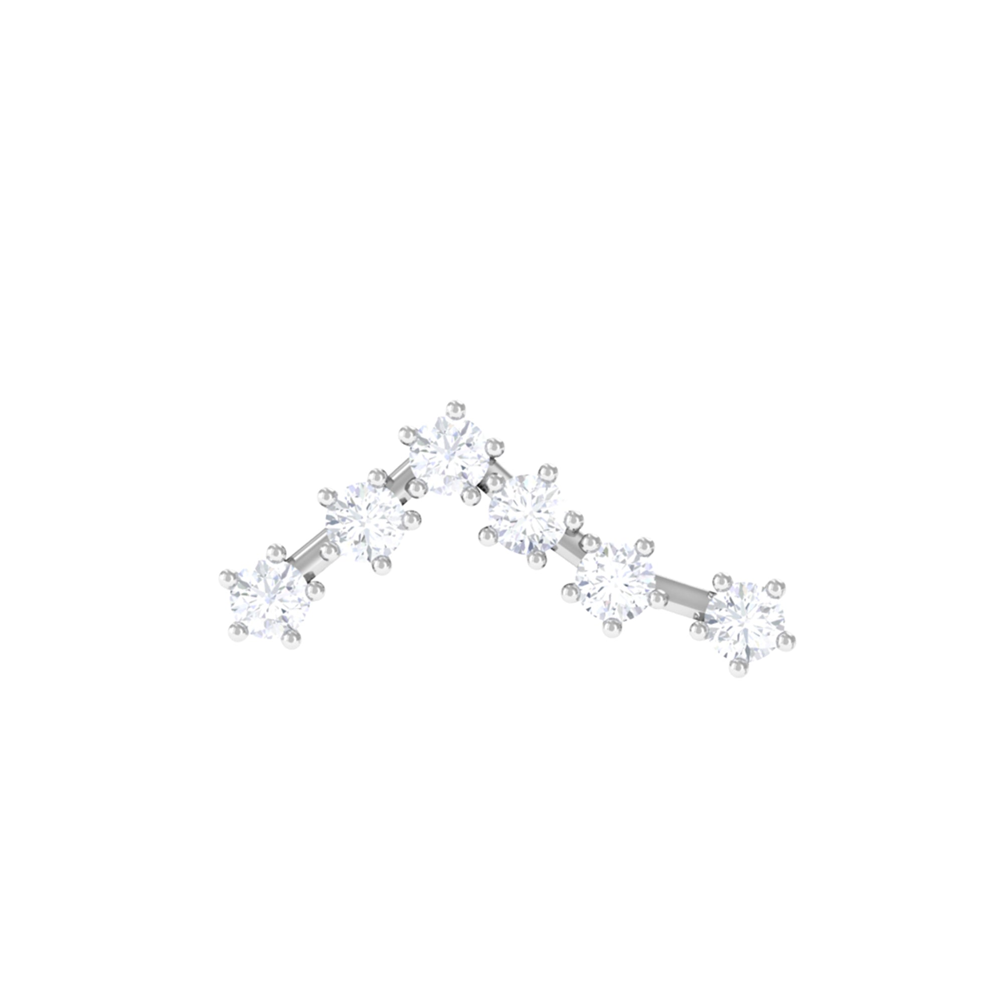 Rosec Jewels-Diamond Pisces Zodiac Earring for Cartilage Piercing