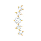 Graduated Style Diamond Crawler Earring for Women Lab - ( EF-VS ) - Rosec Jewels