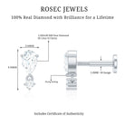 Rosec Jewels-Pear Diamond Drop Earring for Helix Piercing
