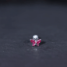 Real Marquise Cut Ruby Cute Butterfly Conch Earring AAA - Rosec Jewels