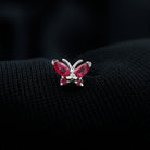 Real Marquise Cut Ruby Cute Butterfly Conch Earring AAA - Rosec Jewels
