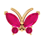 Real Marquise Cut Ruby Cute Butterfly Conch Earring AAA - Rosec Jewels
