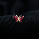 Real Marquise Cut Ruby Cute Butterfly Conch Earring AAA - Rosec Jewels
