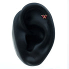 Real Marquise Cut Ruby Cute Butterfly Conch Earring AAA - Rosec Jewels