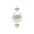 Rosec Jewels-Round Freshwater Pearl Three Stone Cartilage Earring
