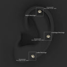 Nature Inspired Diamond Lotus Earring Lab - ( EF-VS ) - Rosec Jewels