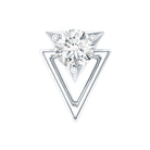 Certified Moissanite Triangle Tragus Earring D-VS1 - Rosec Jewels