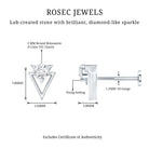 Certified Moissanite Triangle Tragus Earring D-VS1 - Rosec Jewels
