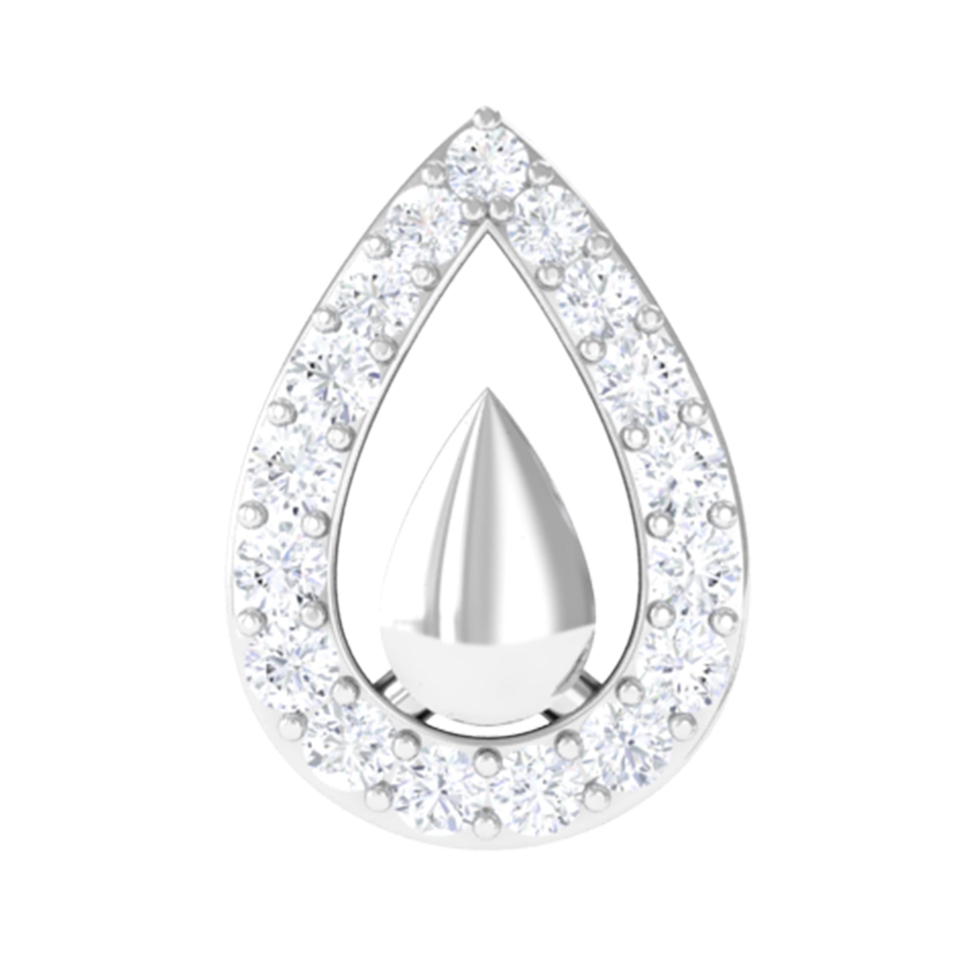 Certified Real Diamond Teardrop Helix Earring Natural - ( HI-SI ) - Rosec Jewels