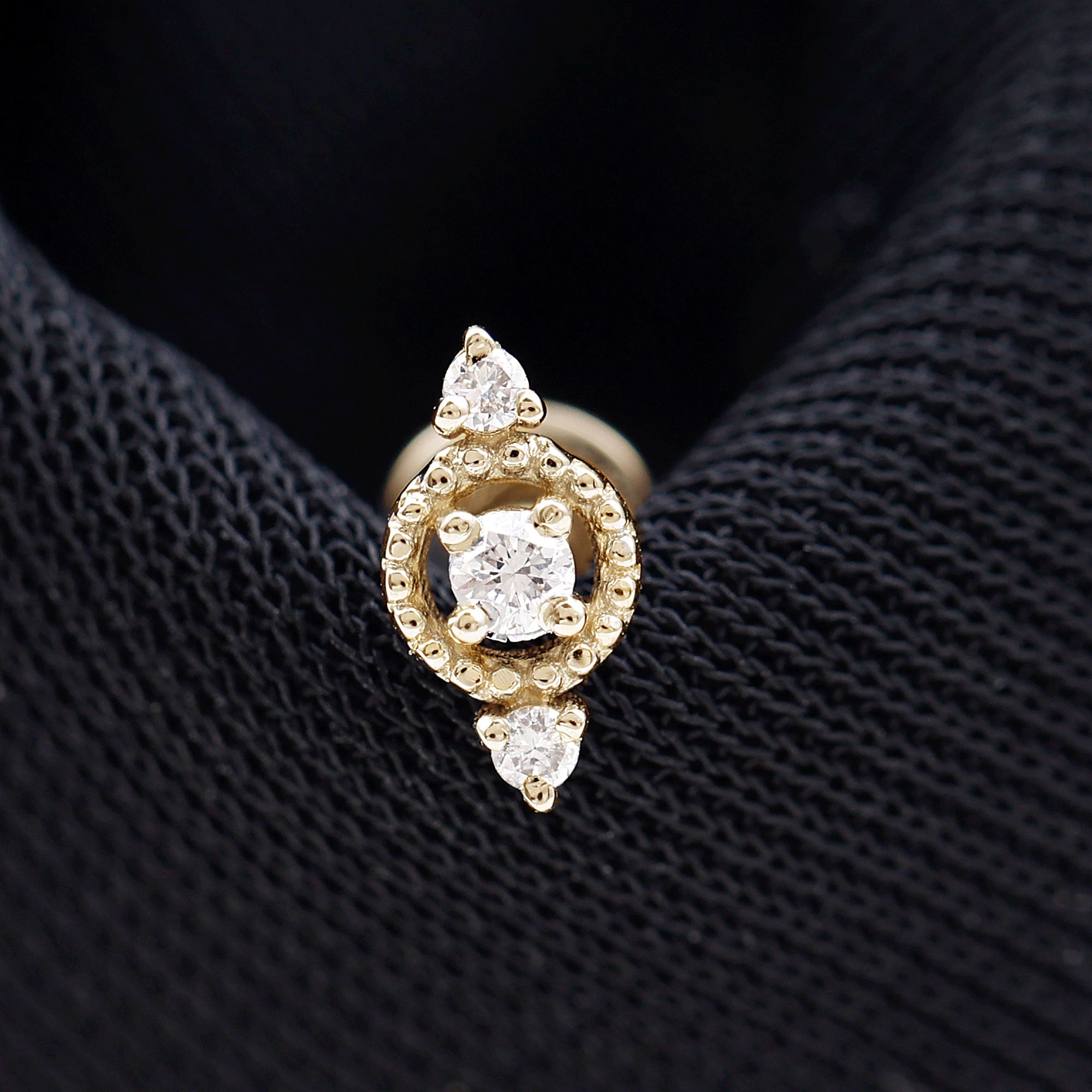 Unique Diamond Gothic Conch Earring for Women Natural - ( HI-SI ) - Rosec Jewels
