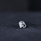 Real Diamond Cute Heart Earring for Helix Piercing Natural - ( HI-SI ) - Rosec Jewels