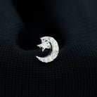Moissanite Moon and Star Cartilage Earring D-VS1 - Rosec Jewels
