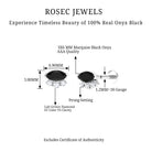 Marquise Black Onyx Helix Earring with Lab Grown Diamonds AAA - Rosec Jewels