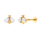Adorable Pear Cut Moissanite Bumble Bee Earring Moissanite - ( D-VS1 ) - Color and Clarity - Rosec Jewels