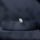 Solitaire Diamond Heart Earring with Flat Back Natural - ( HI-SI ) - Rosec Jewels