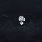 Genuine Diamond Three Stone Earring for Tragus Piercing Natural - ( HI-SI ) - Rosec Jewels