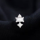 Genuine Diamond Three Stone Earring for Tragus Piercing Natural - ( HI-SI ) - Rosec Jewels