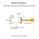 Solitaire Baguette Diamond Earring for Tragus Piercing Natural - ( HI-SI ) - Rosec Jewels