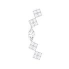 Rosec Jewels-Elegant Diamond Ear Crawler Earring for Helix Piercing