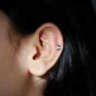 Classic Diamond Solitaire Helix Piercing Earring Natural - ( HI-SI ) - Rosec Jewels
