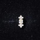 Diamond Flower Crawler Earring for Helix Piercing Natural - ( HI-SI ) - Rosec Jewels