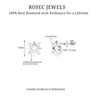 Rosec Jewels-Round Cut Diamond Star Earring for Helix Piercing
