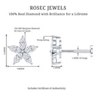 Marquise Diamond Floral Upper Lobe Earring Natural - ( HI-SI ) - Rosec Jewels