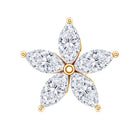 Marquise Diamond Floral Upper Lobe Earring Natural - ( HI-SI ) - Rosec Jewels