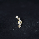 Diamond Heart Crawler Earring for Helix Piercing Natural - ( HI-SI ) - Rosec Jewels