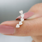 Rosec Jewels-Diamond Heart Crawler Earring for Helix Piercing